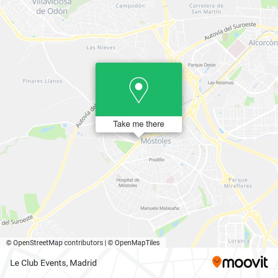 mapa Le Club Events