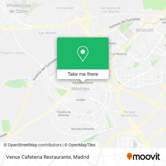 mapa Venus Cafeteria Restaurante