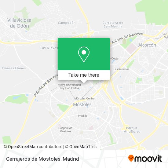 Cerrajeros de Mostoles map