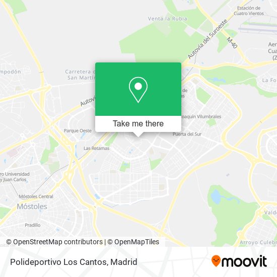 mapa Polideportivo Los Cantos