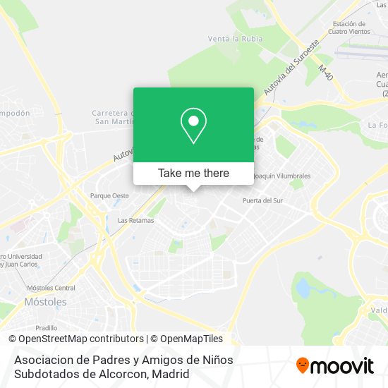 Asociacion de Padres y Amigos de Niños Subdotados de Alcorcon map