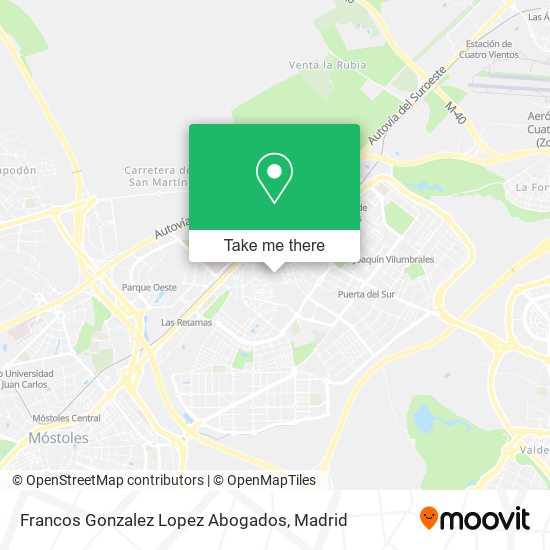 mapa Francos Gonzalez Lopez Abogados