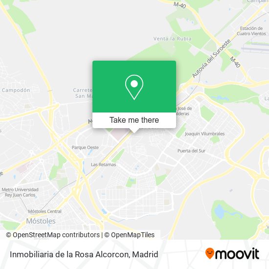 Inmobiliaria de la Rosa Alcorcon map