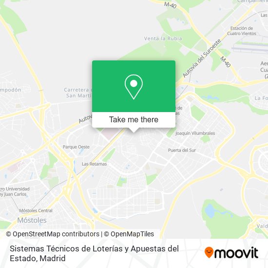 Sistemas Técnicos de Loterías y Apuestas del Estado map