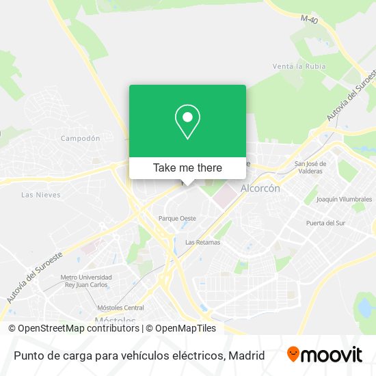 mapa Punto de carga para vehículos eléctricos