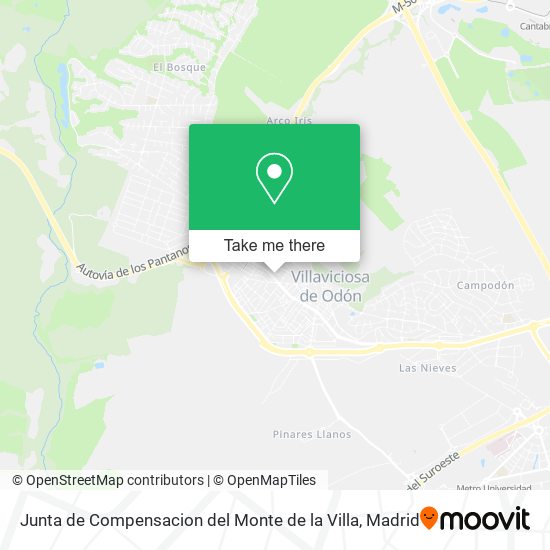 mapa Junta de Compensacion del Monte de la Villa