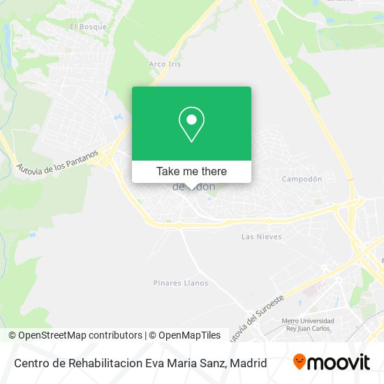 mapa Centro de Rehabilitacion Eva Maria Sanz