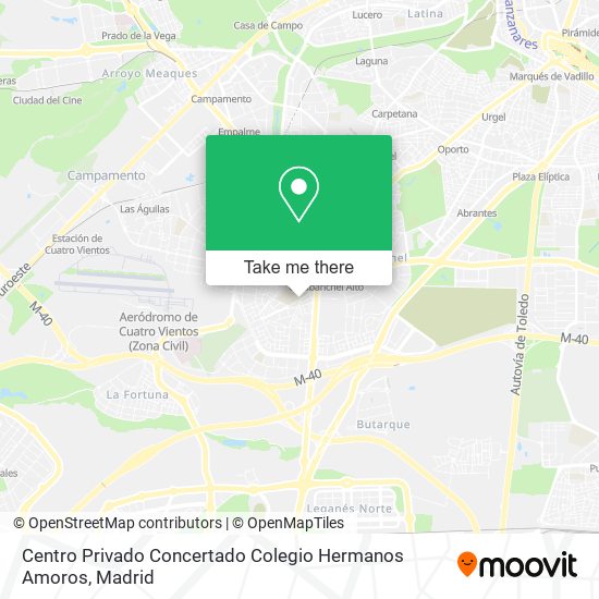 mapa Centro Privado Concertado Colegio Hermanos Amoros