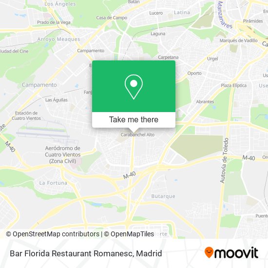 mapa Bar Florida Restaurant Romanesc