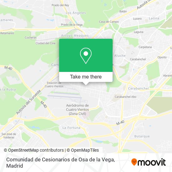 Comunidad de Cesionarios de Osa de la Vega map