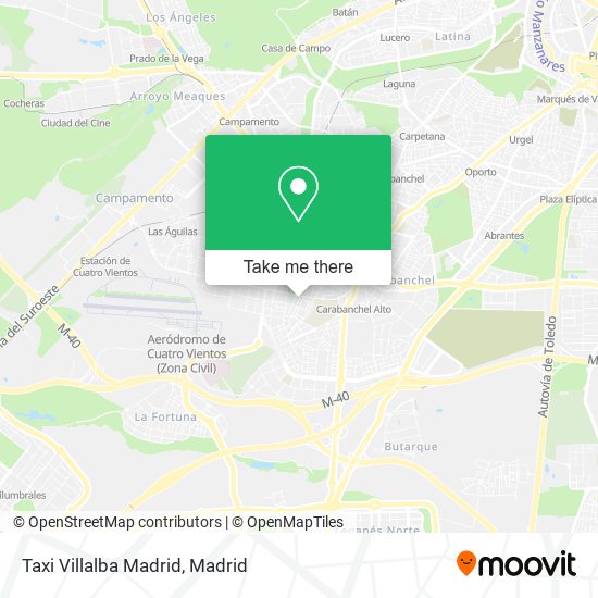 mapa Taxi Villalba Madrid