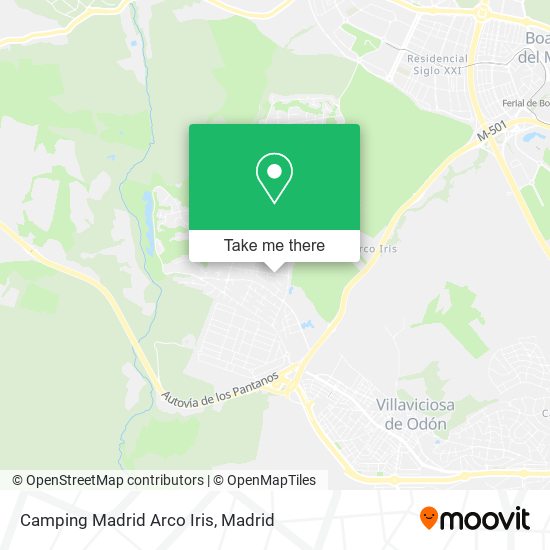 Camping Madrid Arco Iris map