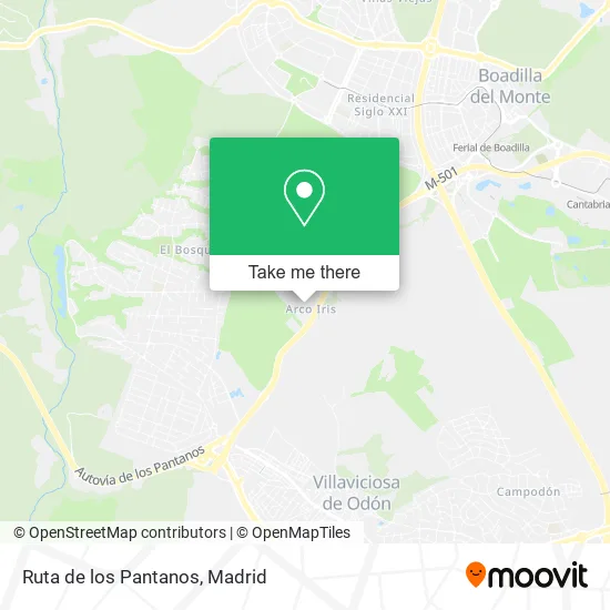 Ruta de los Pantanos map