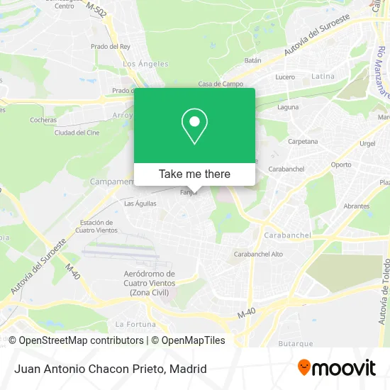 Juan Antonio Chacon Prieto map