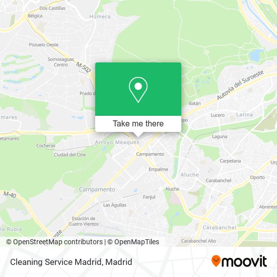 mapa Cleaning Service Madrid