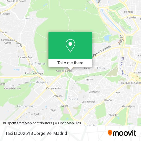 mapa Taxi LIC02518 Jorge Ve
