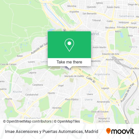 Imae Ascensores y Puertas Automaticas map