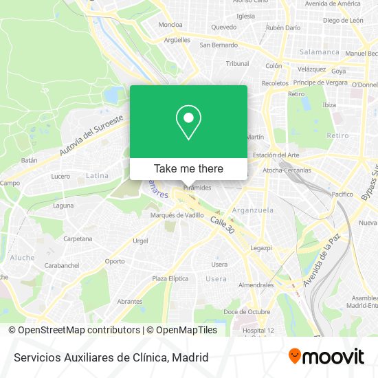 Servicios Auxiliares de Clínica map