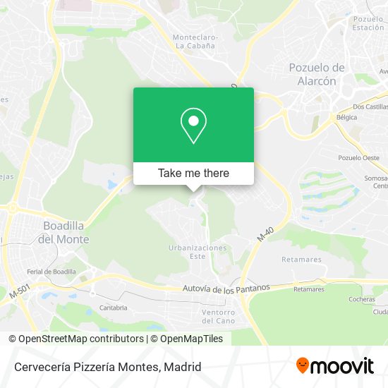 Cervecería Pizzería Montes map