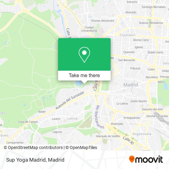 Sup Yoga Madrid map