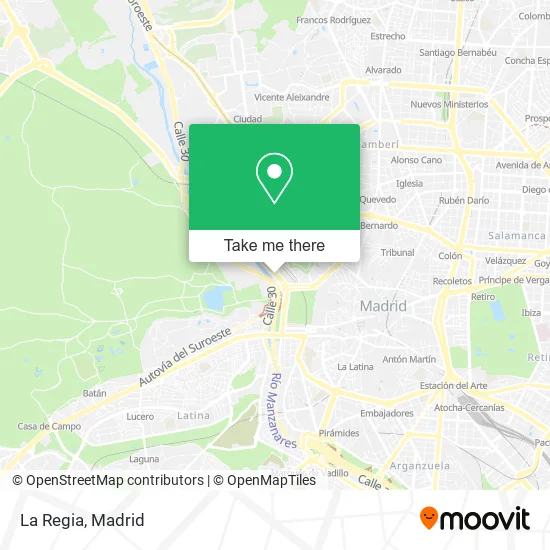 La Regia map
