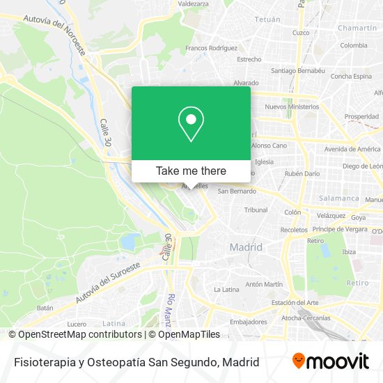 mapa Fisioterapia y Osteopatía San Segundo