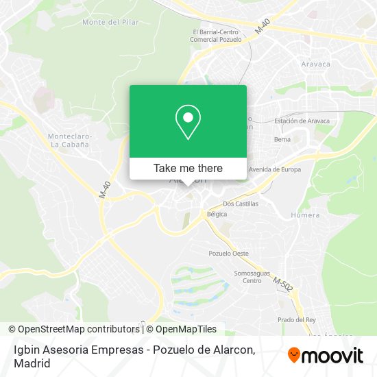 Igbin Asesoria Empresas - Pozuelo de Alarcon map