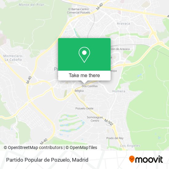 Partido Popular de Pozuelo map