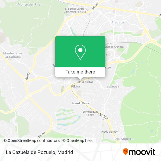 mapa La Cazuela de Pozuelo