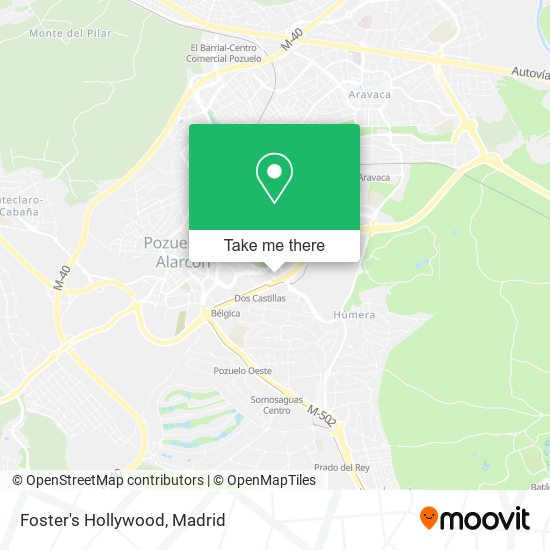 Foster's Hollywood map