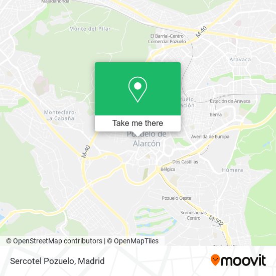 Sercotel Pozuelo map