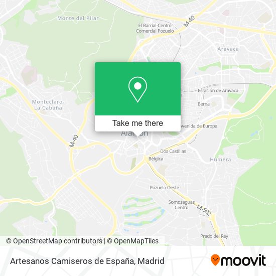 Artesanos Camiseros de España map