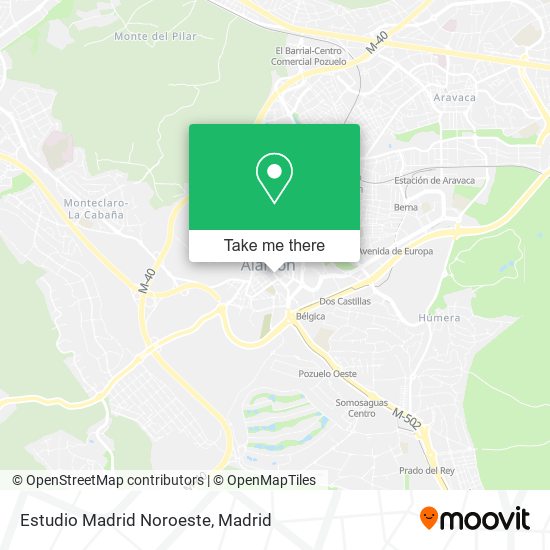 mapa Estudio Madrid Noroeste
