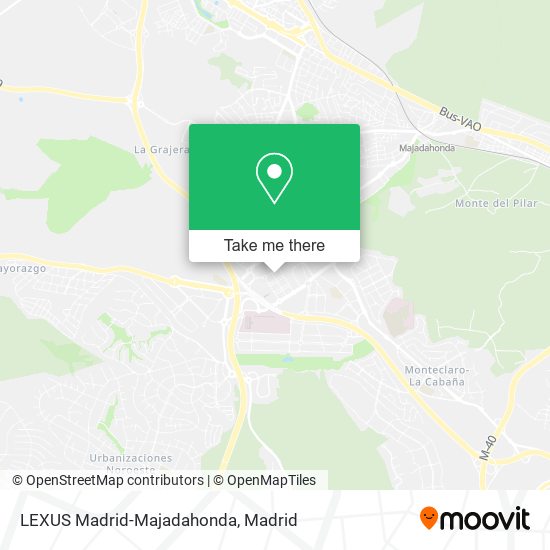 mapa LEXUS Madrid-Majadahonda