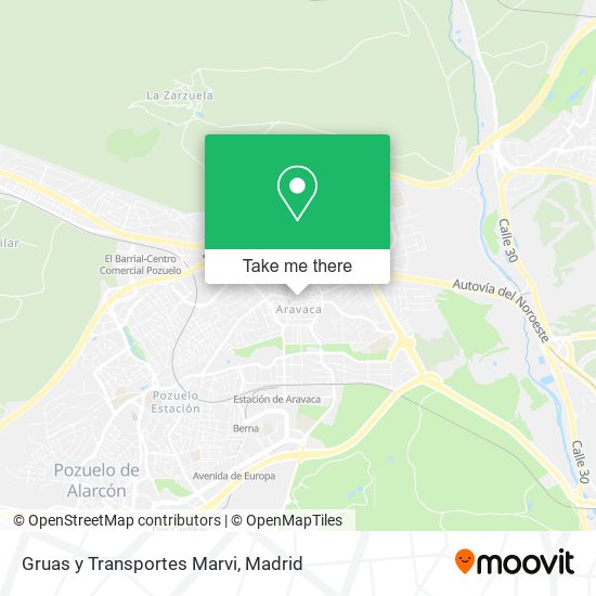 mapa Gruas y Transportes Marvi