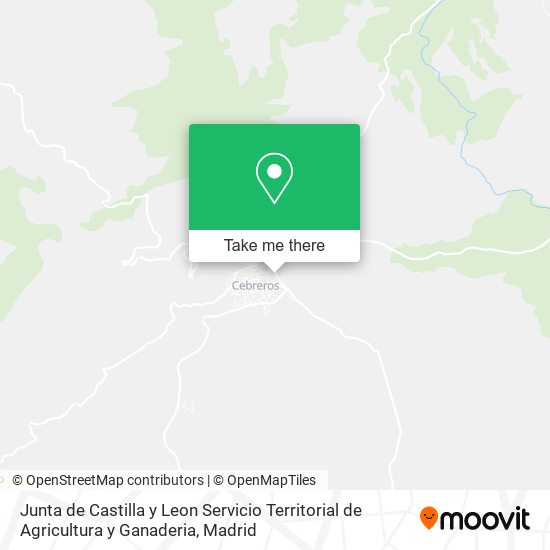 Junta de Castilla y Leon Servicio Territorial de Agricultura y Ganaderia map