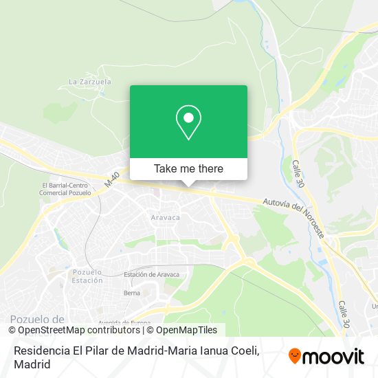 mapa Residencia El Pilar de Madrid-Maria Ianua Coeli