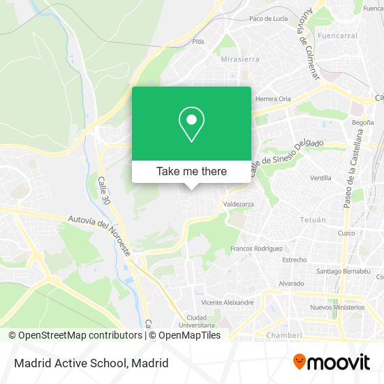 Madrid Active School map