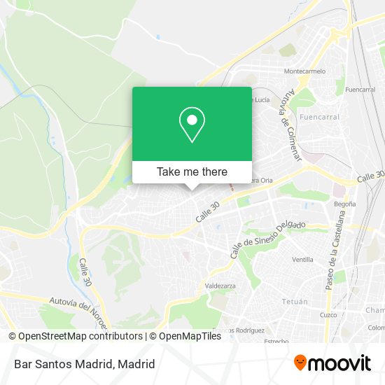 Bar Santos Madrid map