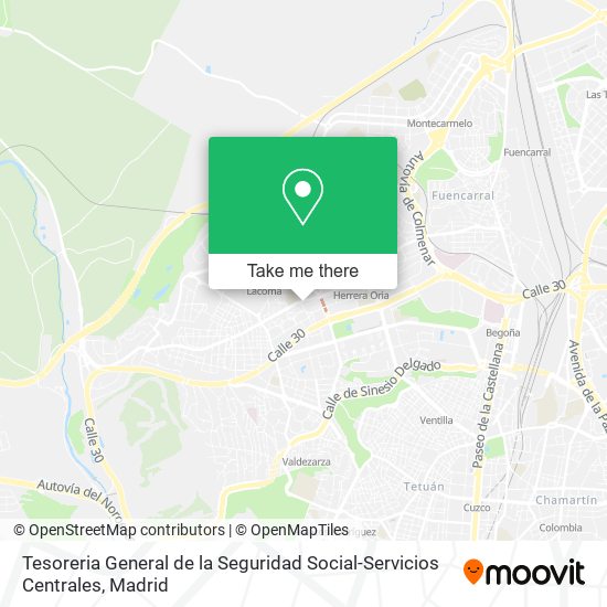 Tesoreria General de la Seguridad Social-Servicios Centrales map