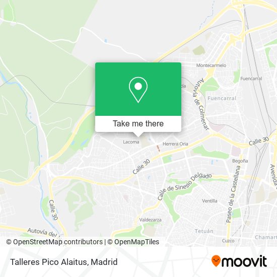 Talleres Pico Alaitus map