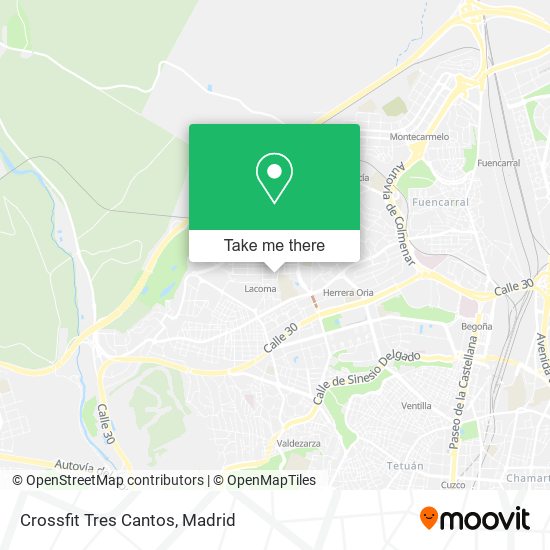 Crossfit Tres Cantos map