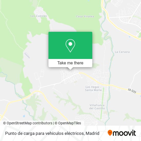 Punto de carga para vehículos eléctricos map