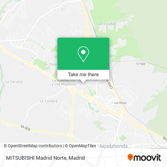 MITSUBISHI Madrid Norte map