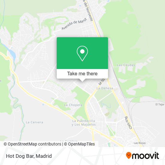 mapa Hot Dog Bar