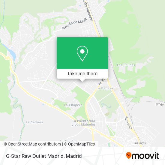 G-Star Raw Outlet Madrid map