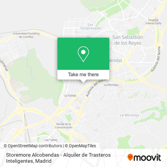 Storemore Alcobendas - Alquiler de Trasteros Inteligentes map