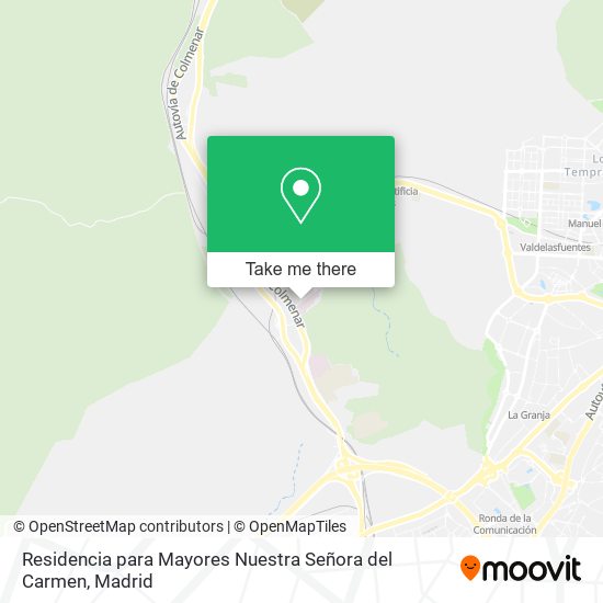 mapa Residencia para Mayores Nuestra Señora del Carmen