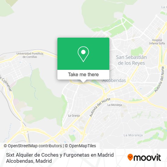 Sixt Alquiler de Coches y Furgonetas en Madrid Alcobendas map