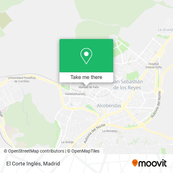 El Corte Inglés map